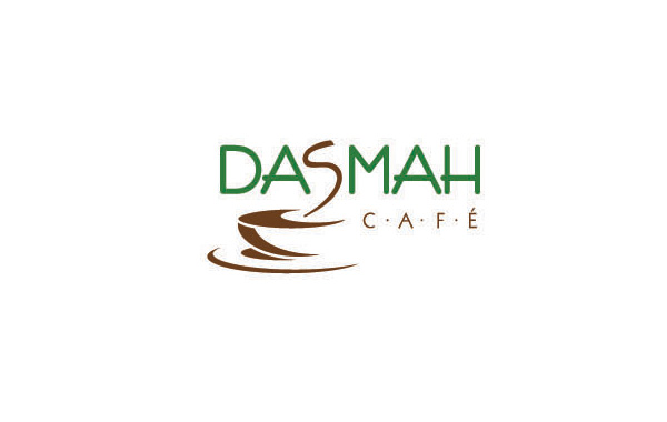 DASMAH咖啡杯創(chuàng)意的企業(yè)標(biāo)志設(shè)計(jì)：運(yùn)用了綠色與咖色的配合代表健康的咖啡品質(zhì)