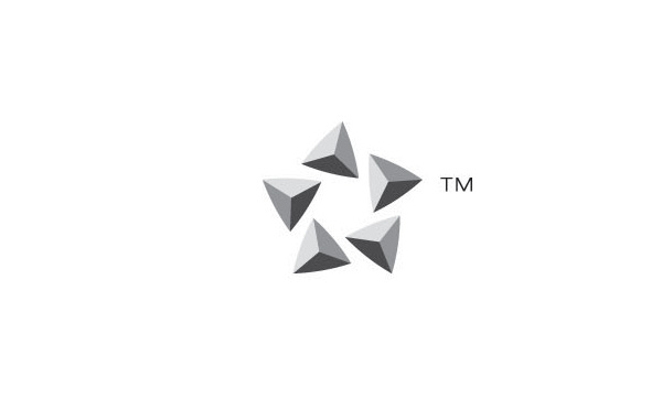 形似鉆石的飛機(jī)螺旋槳的公司logo設(shè)計