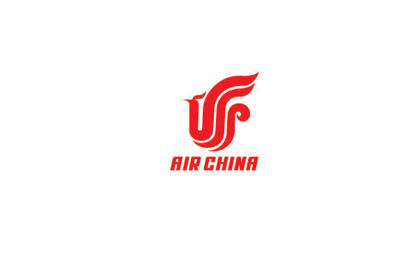 中國航空標(biāo)志：鳳凰的形象表現(xiàn)的飛翔狀態(tài)極具代表的公司logo設(shè)計(jì)