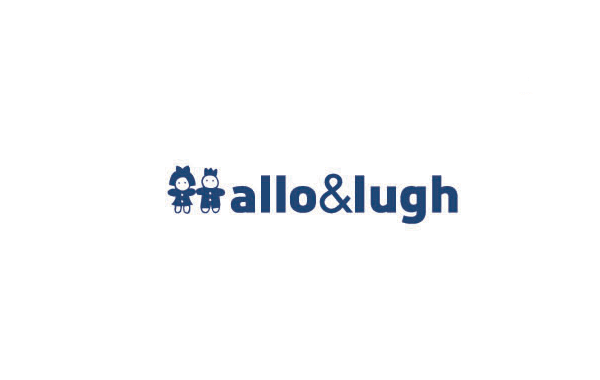 國(guó)外兒童讀物logo設(shè)計(jì)，讀物名稱為allo和lugh，logo的形象就設(shè)計(jì)為兩個(gè)小孩的形象