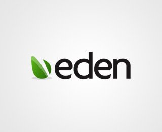 eden環(huán)保公司LOGO設(shè)計(jì)采用了樹葉的元素