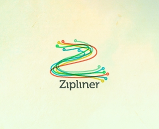 zipliner外國企業(yè)LOGO設(shè)計(jì)以彩線的線條為創(chuàng)意