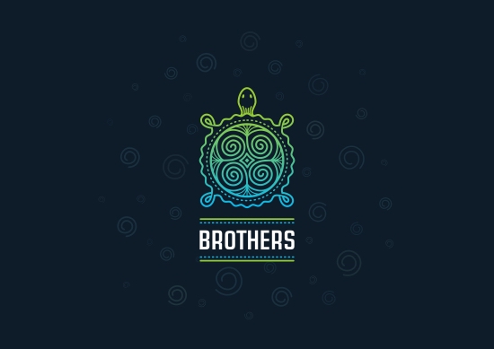 烏龜創(chuàng)意的圖案用于BROTHERS公司LOGO設計主體