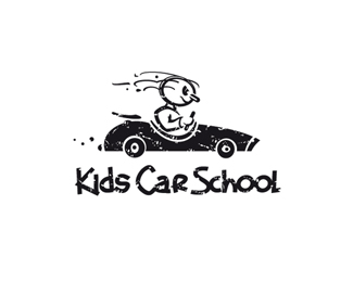 Kids Car School國外一款駕校LOGO設計