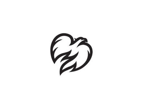 飛翔的鳳凰抽象圖標(biāo)設(shè)計(jì)