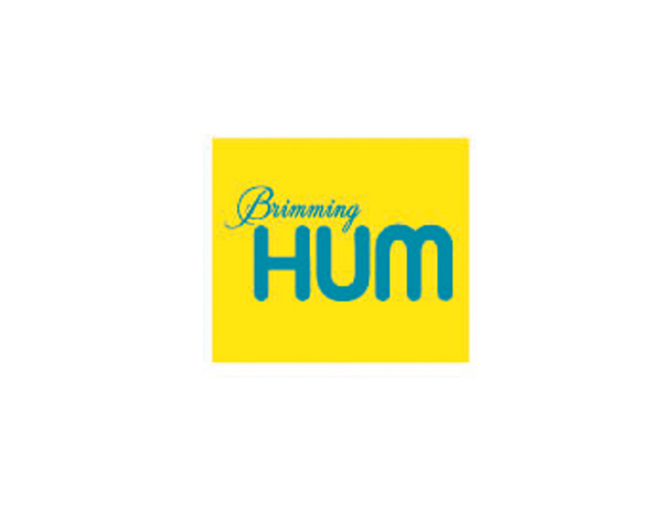 HUM企業(yè)LOGO設(shè)計(jì)方案直接采用了字母與正方形的黃色色塊搭配！