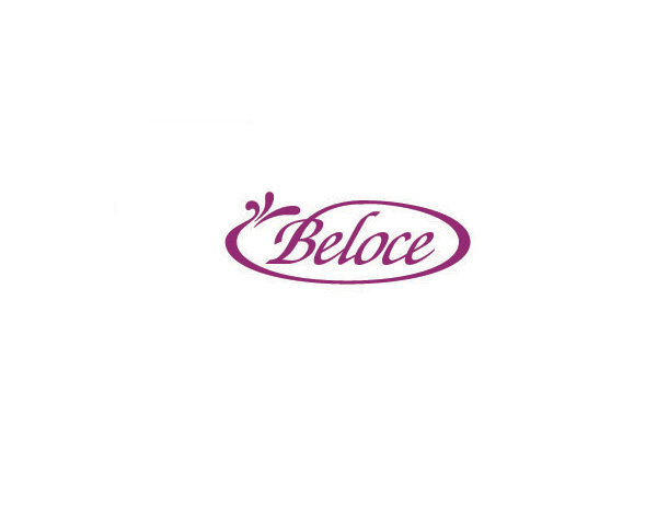 Beloce玩具logo設計，整個logo用藝術字組成簡單明了，橢圓形圈出logo輪廓