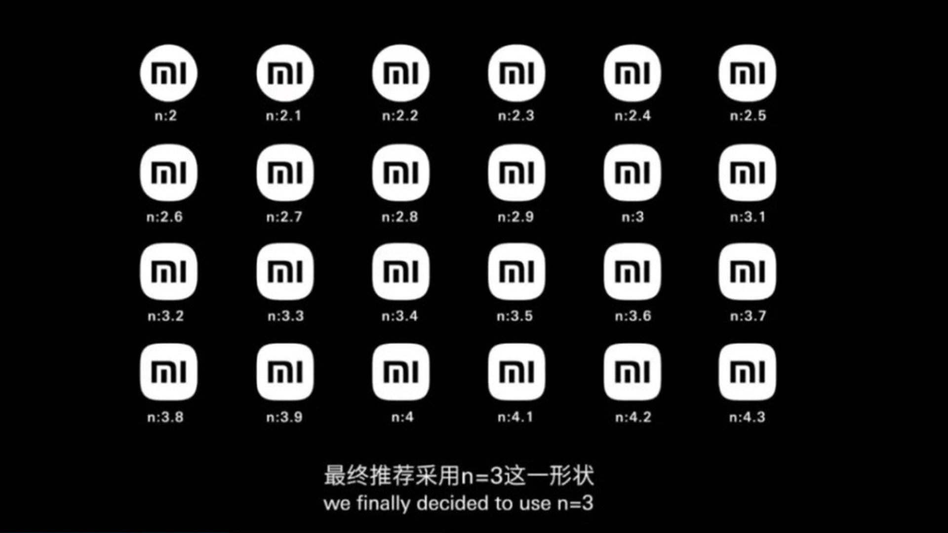 小米新LOGO設(shè)計(jì)圓角方陣圖