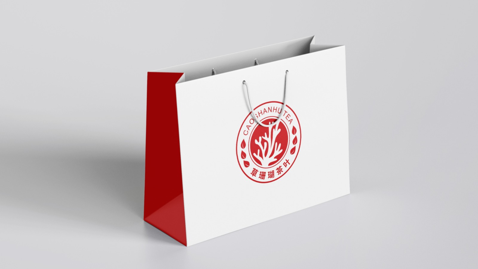 草珊瑚茶葉LOGO設計手提袋效果