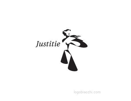 Justitie抽象的超人圖案標志設計