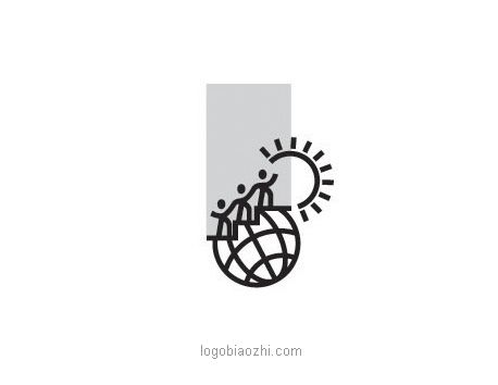 用3個(gè)手拉手的人物從臺(tái)階向上的LOGO設(shè)計(jì)創(chuàng)意