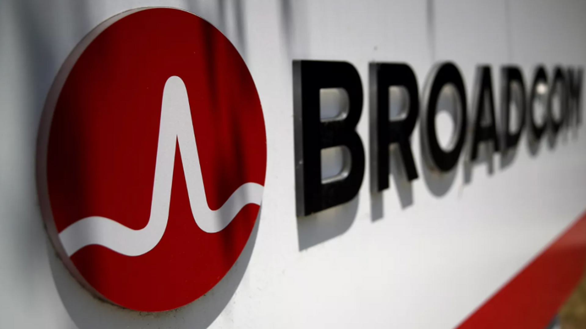 Broadcom博通芯片公司logo設計立體效果圖/